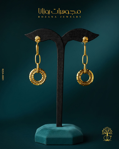 أقراط ذهب عيار 21